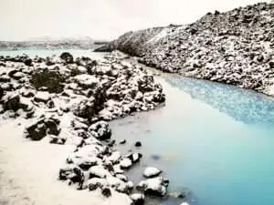 Milky blue glacial stream